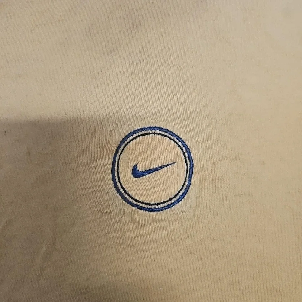 Vintage 90s Nike T Shirt Men's XL Yellow‎ Circled Cookie Swoosh Rare